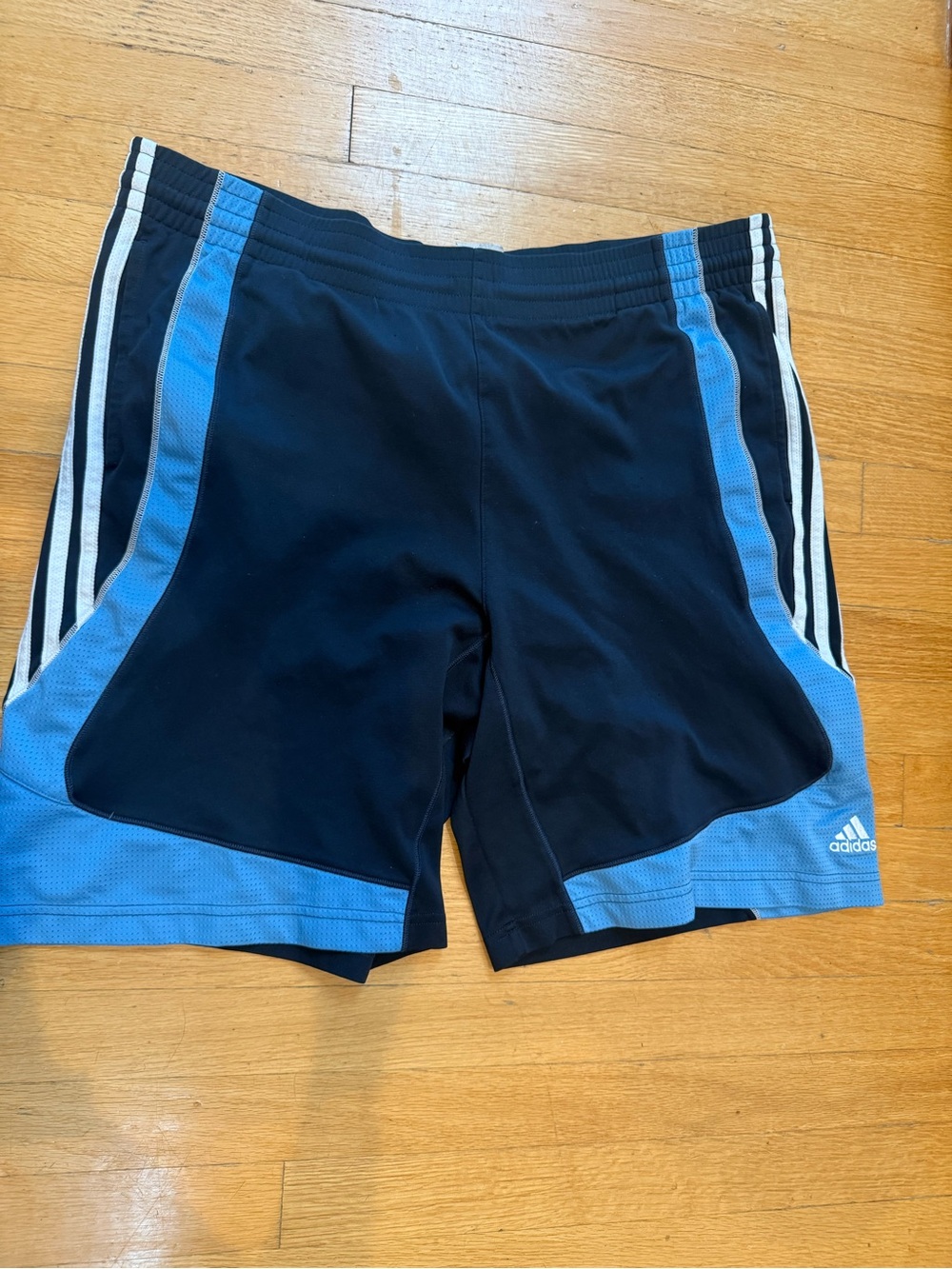 adidas Navy & Light Blue Athletic Shorts